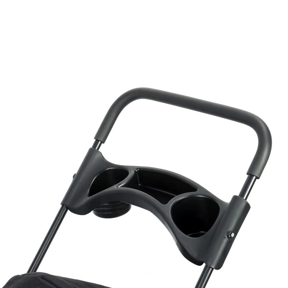4 Wheels Dog Cat Stroller, Outdoor Travel Pet Folding Strollers, Dog Cat Cage Cart with Cup Holder Carriers for Medium Small Pet